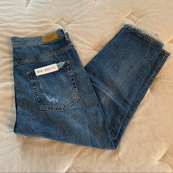 NWT ZARA men’s capris distressed jeans-size 32 - Picture 4 of 12